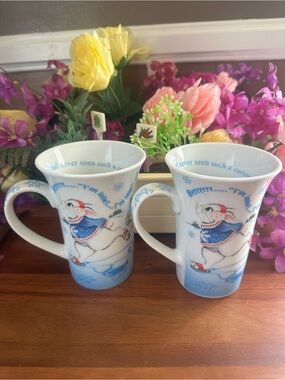Paul Cardew Alice in Wonderland Porcelain Tall “I’m Late “Ice Skating Coffee Mug